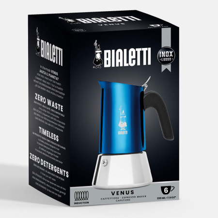 Гейзерная кофеварка Bialetti Venus Blue New 6 порций