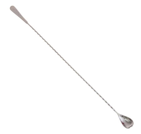 Барная ложка Cocktail design с плоским наконечником 40 см серебряный Барная ложка Cocktail design с плоским наконечником 40 см серебряный