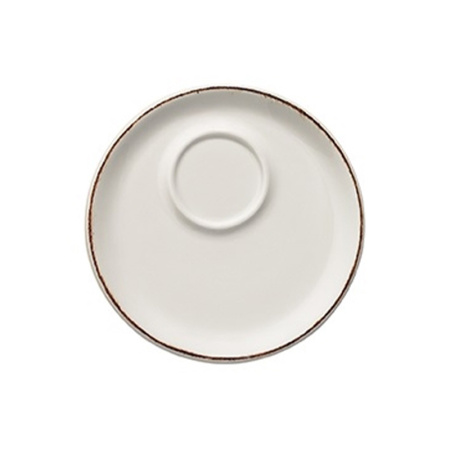Блюдце Bonna Ретро Д=120 мм коричневый край (чашка 70654)