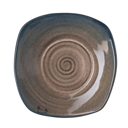 Тарелка Пати 230х230 мм фарфор серый