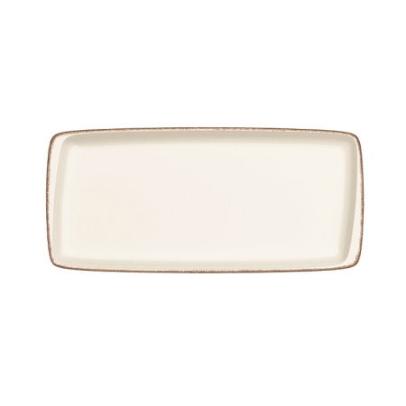 Фото Блюдо Bonna Ретро 340x160 мм коричневый край Блюдо Bonna Ретро 340x160 мм коричневый край