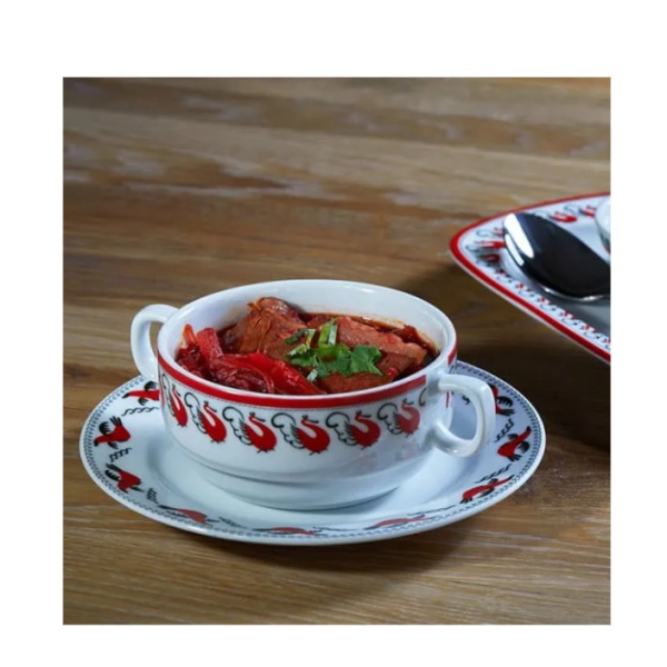 Чашка бульонная Мезень Принц Лебеди 380 мл фарфор белый