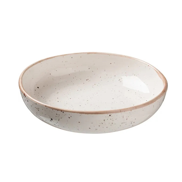 Тарелка Пунто Бьянка 600 мл Д=185 мм фарфор белый