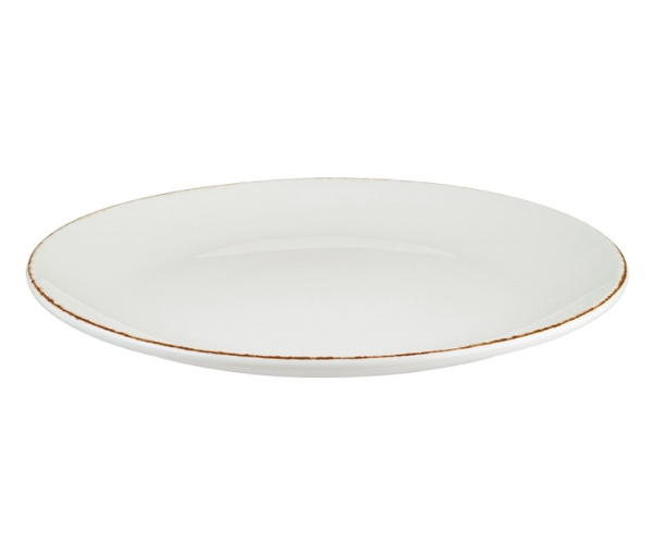Тарелка Bonna Ретро Д=270 мм коричневый край
