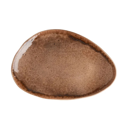 Блюдо Маррон Реативо Д=370, Ш=250 мм фарфор коричневый