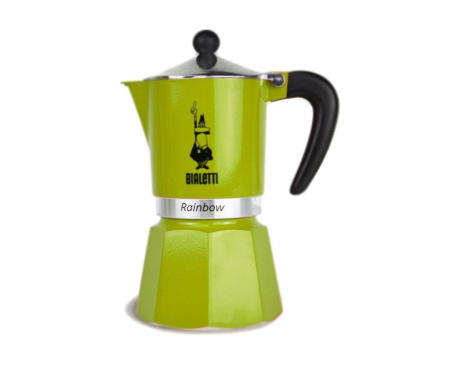 Гейзерная кофеварка Bialetti Rainbow зеленый 6 порций