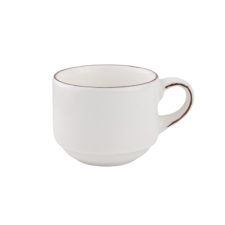 Чашка кофейная Bonna Ретро 80 мл коричневый край (блюдце 69216)