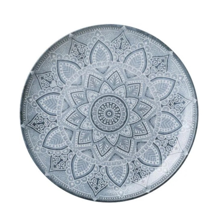 Тарелка Вавилон Д=270 мм фарфор голубой