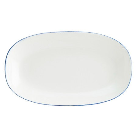 Блюдо Bonna Ретро 240x140 мм синий край