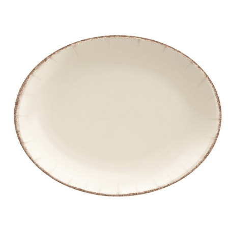 Фото Блюдо Bonna Ретро 310x240 мм коричневый край Блюдо Bonna Ретро 310x240 мм коричневый край