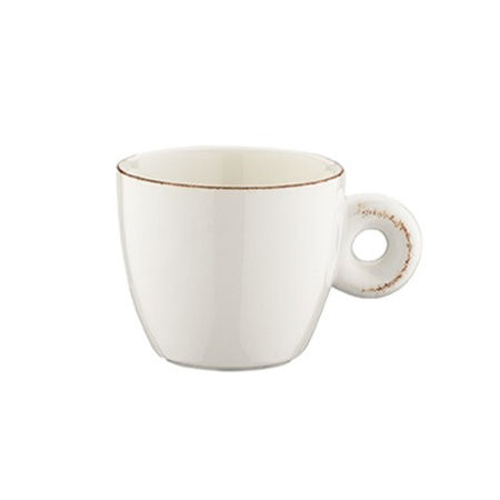 Чашка кофейная Bonna Ретро 70 мл коричневый край (блюдце 70655)