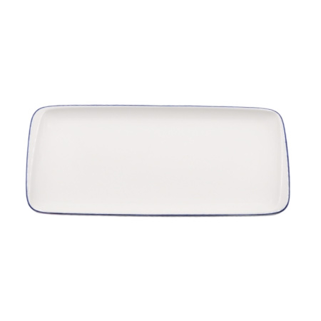 Блюдо Bonna Ретро 340x160 мм синий край