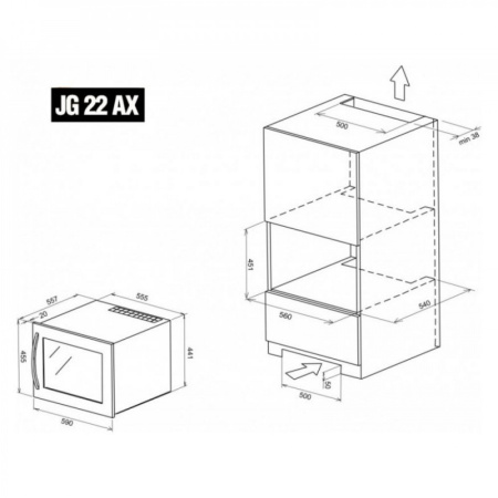 Фото Винный шкаф IP Industrie JG 22 AX Винный шкаф IP Industrie JG 22 AX