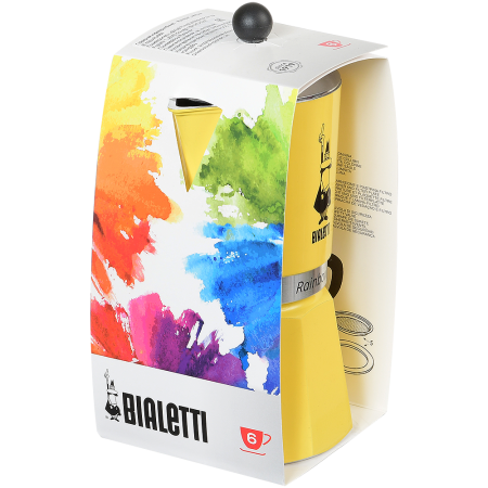 Гейзерная кофеварка Bialetti Rainbow желтый 6 порций
