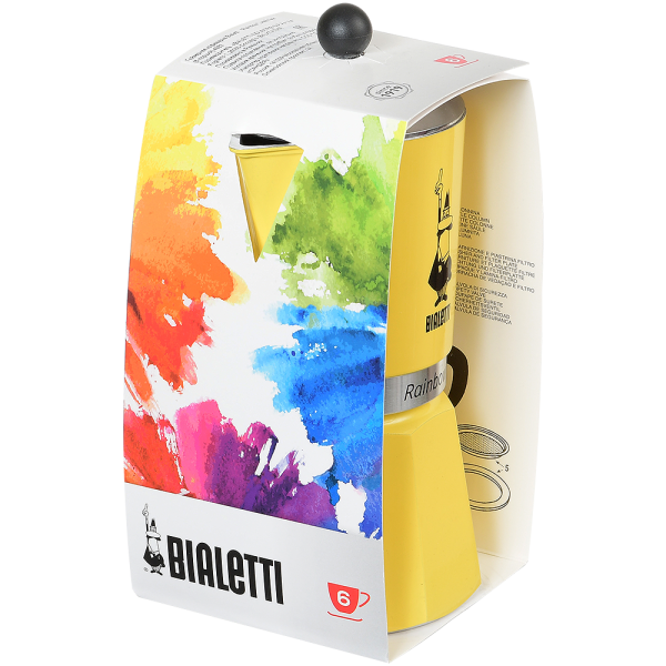 Гейзерная кофеварка Bialetti Rainbow желтый 3 порции
