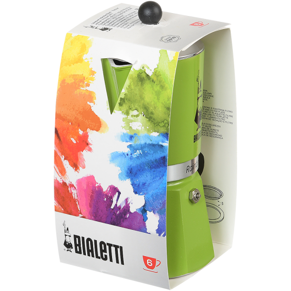 Гейзерная кофеварка Bialetti Rainbow зеленый 6 порций