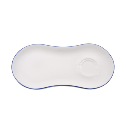 Блюдце Bonna Ретро 250x120 мм синий край (чашка 70299,69205)