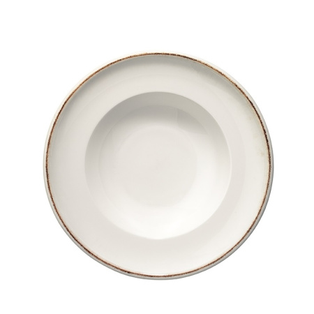 Фото Тарелка Bonna Ретро 400 мл коричневый край Тарелка Bonna Ретро 400 мл коричневый край